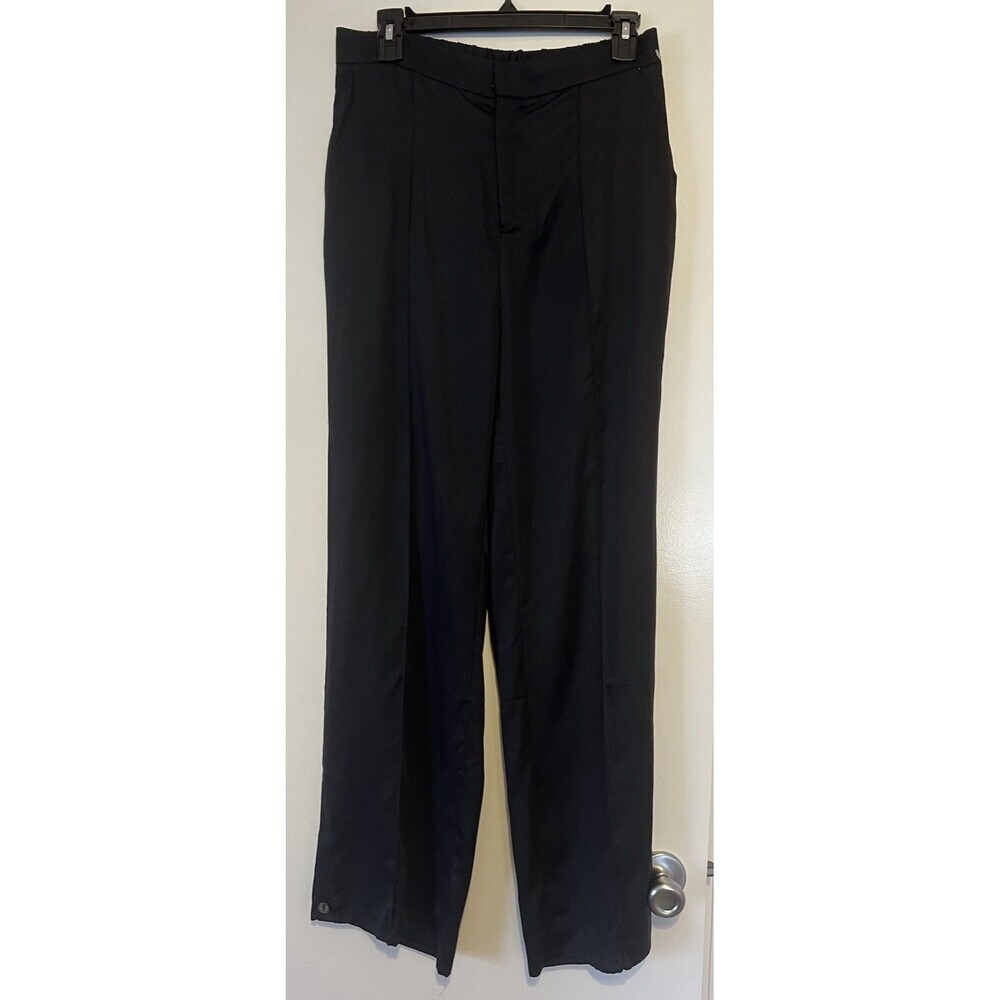NWT Grana Size Large Black Tencel Side Slit Pants - Picture 7 of 16
